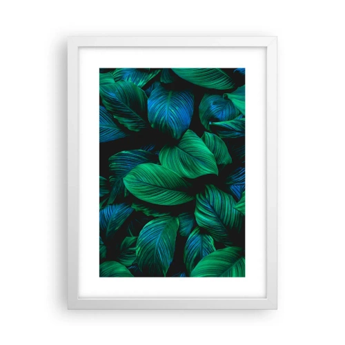 Poster în ramă albă - Traficul verde - 30x40 cm