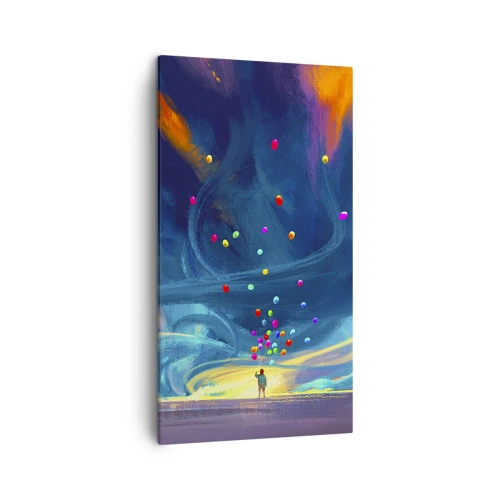 Tablou pe pânză - Pe un vânt albastru - 45x80 cm