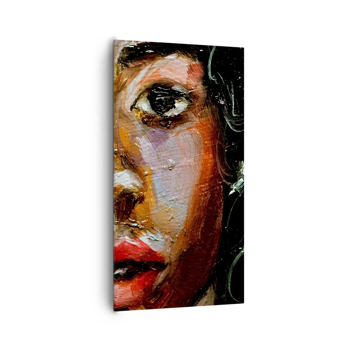 Tablou pe pânză - Negru și strălucire - 65x120 cm