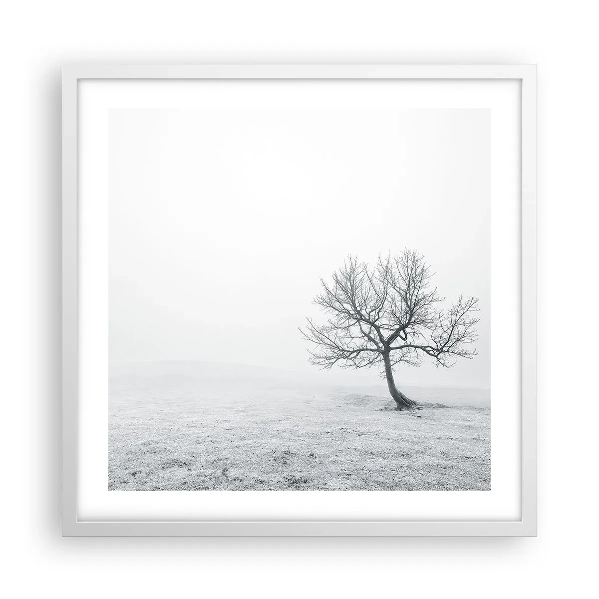 Poster în ramă albă - Împotriva neantului - 50x50 cm