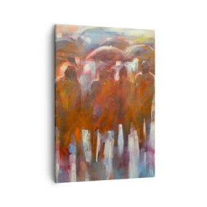 Tablou pe pânză - Egali în ploaie și ceață - 50x70 cm