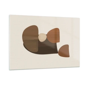 Tablou pe sticlă - Compoziție în bronz - 120x80 cm
