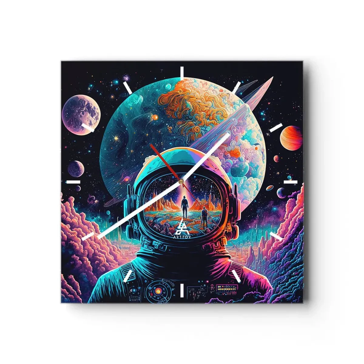 Ceas de perete - Ceas pe sticlă - Visul nevisat al filozofiilor - 40x40 cm