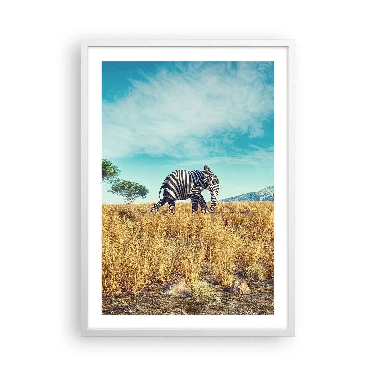 Poster în ramă albă - Griul nu mai este la modă - 50x70 cm