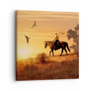 Tablou pe pânză - Singur peste prerie - 30x30 cm