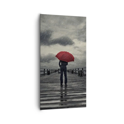 Tablou pe pânză - Nu e nimic dacă plouă - 65x120 cm