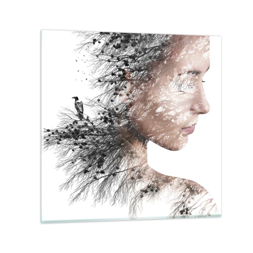 Tablou pe sticlă - Spiritul pădurii - 40x40 cm