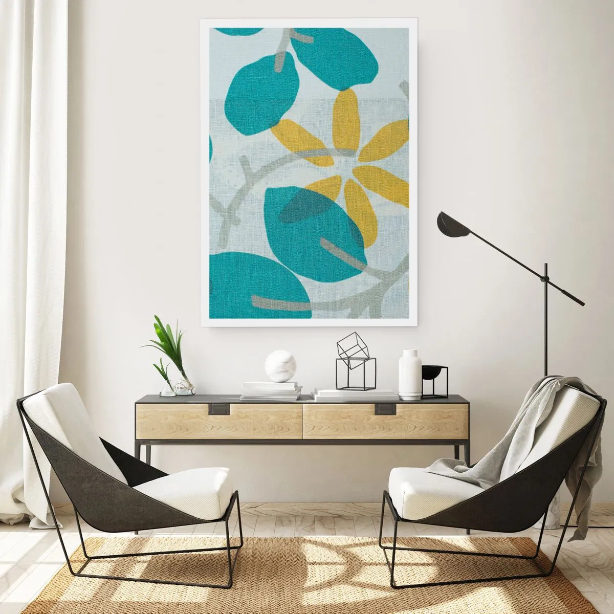 Poster - Printre frunzele de azur - 70x100 cm