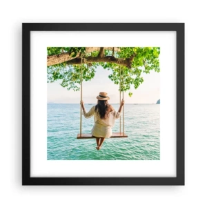 Poster în ramă neagră - Viața este frumoasă - 30x30 cm