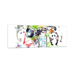 Tablou pe sticlă - Prin obiectivul unui călător - 90x30 cm