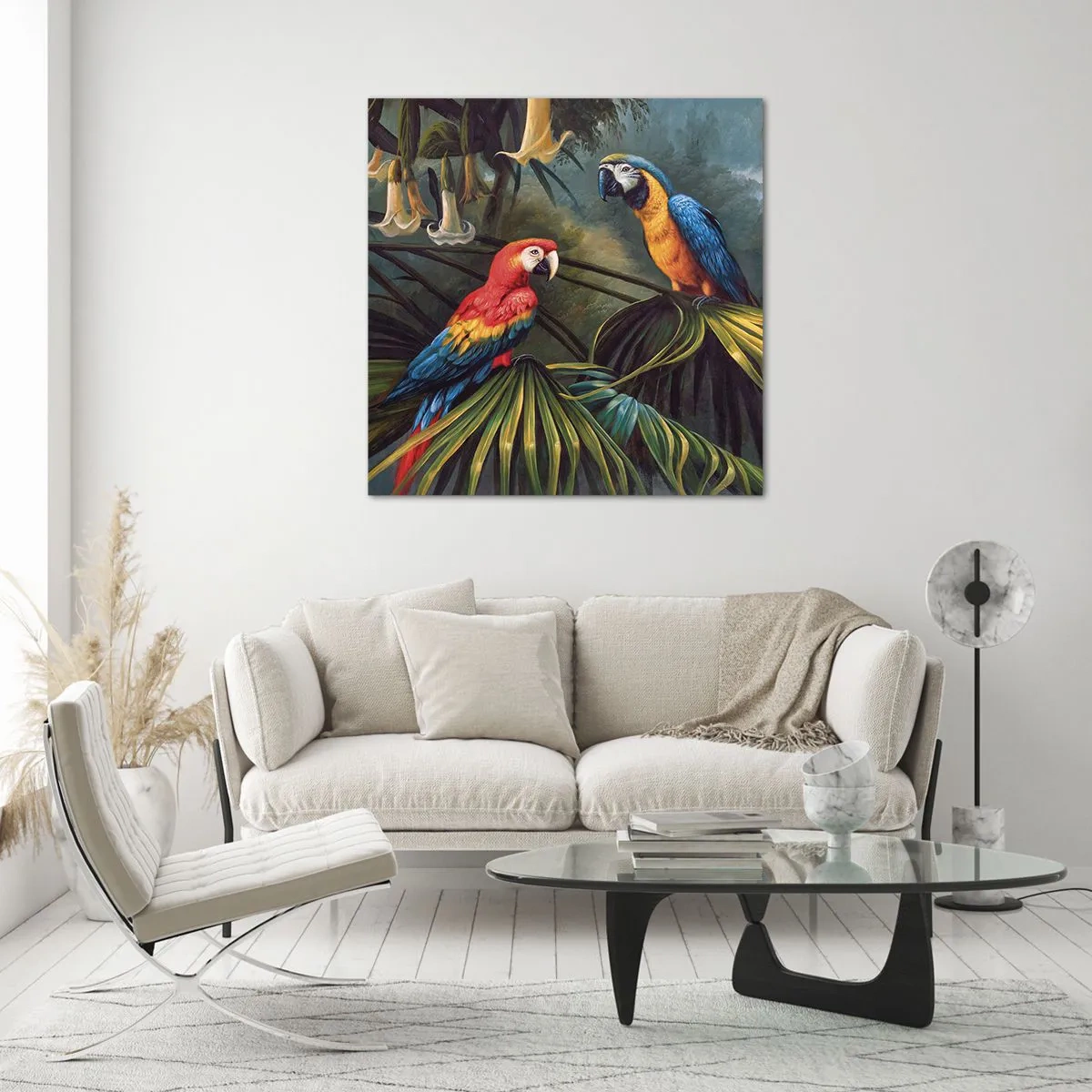 Tablou pe sticlă - Romantismul la tropice - 60x60 cm