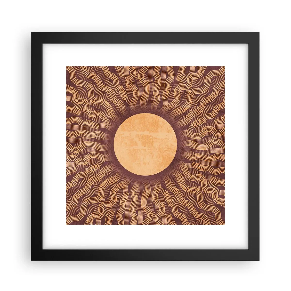 Poster în ramă neagră - Icoana soarelui - 30x30 cm