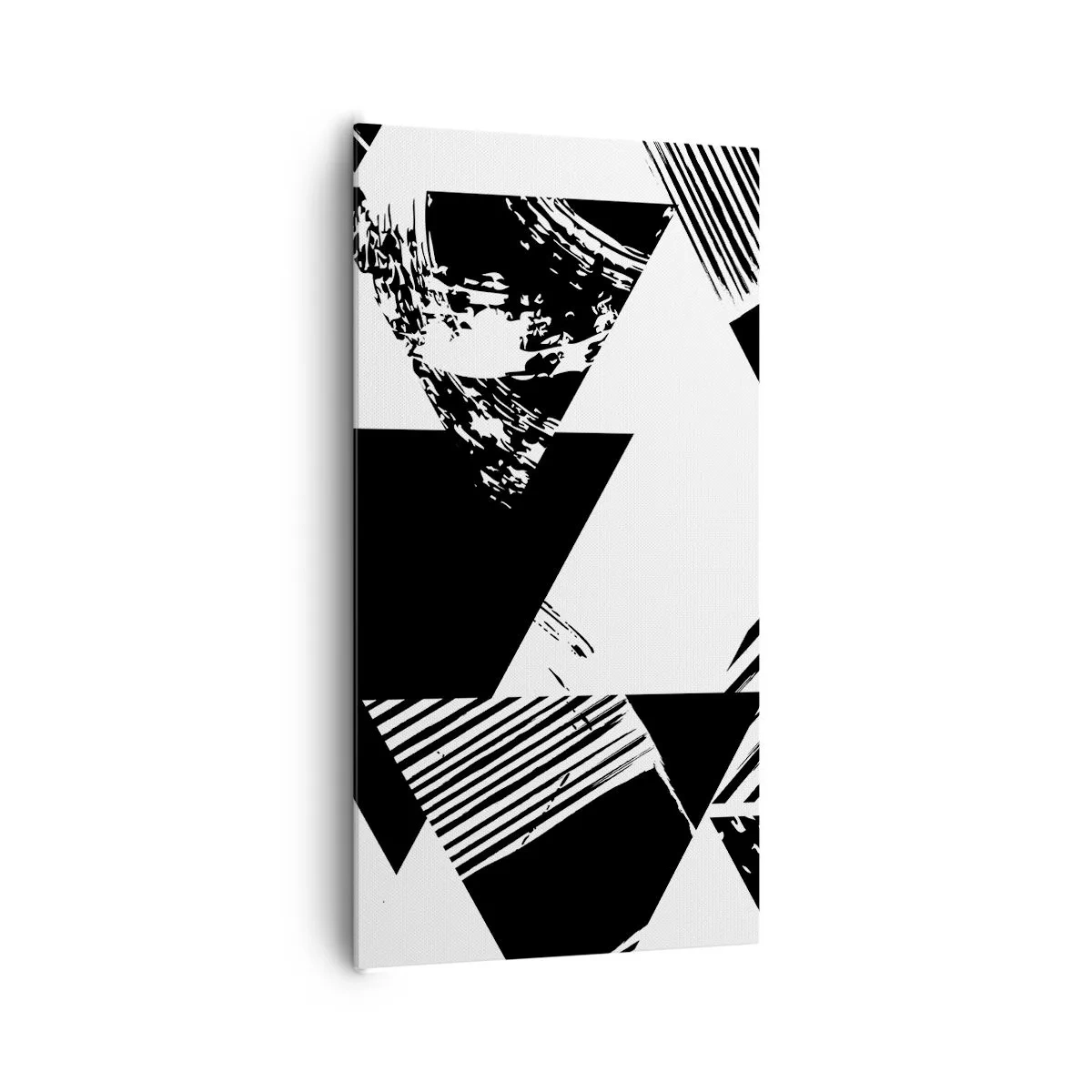 Tablou pe pânză - Ploaie de triunghiuri - 65x120 cm