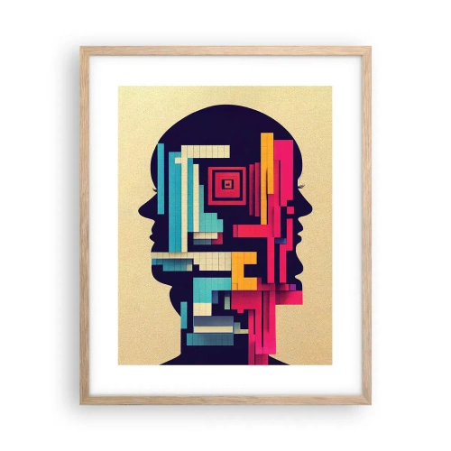 Poster în ramă de stejar deschis - Legături noi - 40x50 cm