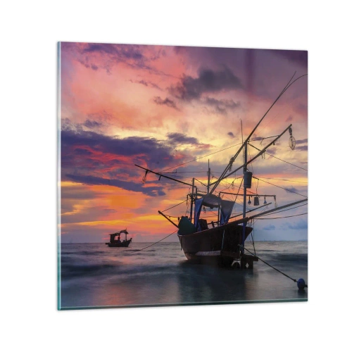 Tablou pe sticlă - O seară exotică - 50x50 cm