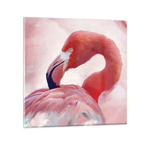 Tablou pe sticlă - Frumusețea păsărilor - 30x30 cm