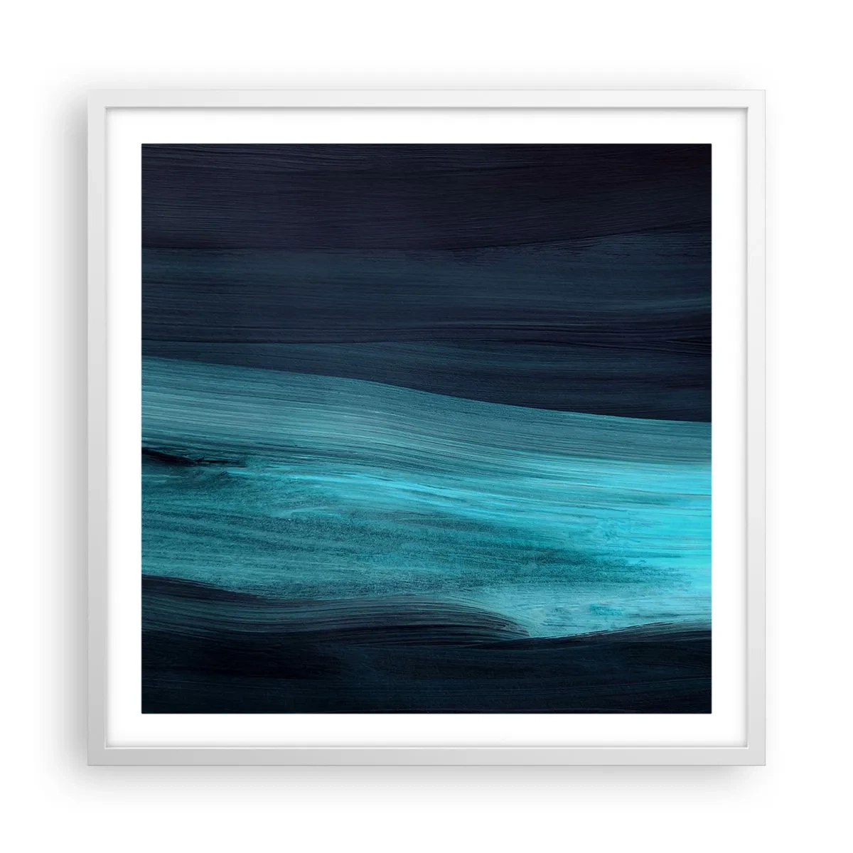 Poster în ramă albă - Du-te cu fluxul - 60x60 cm