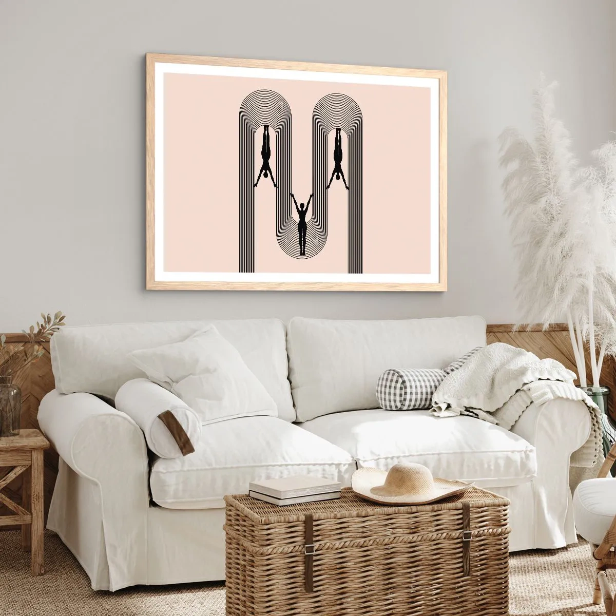 Poster în ramă de stejar deschis - Cu susul în jos - 50x40 cm