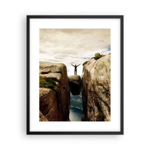 Poster în ramă neagră - Cum mă simt!? - 40x50 cm