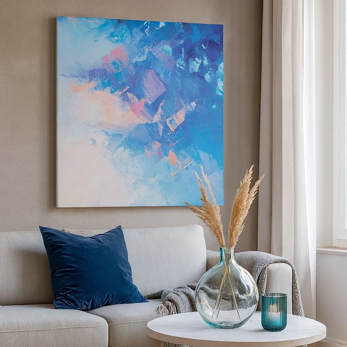 Tablou pe pânză - Abstracție de iarnă - 30x30 cm