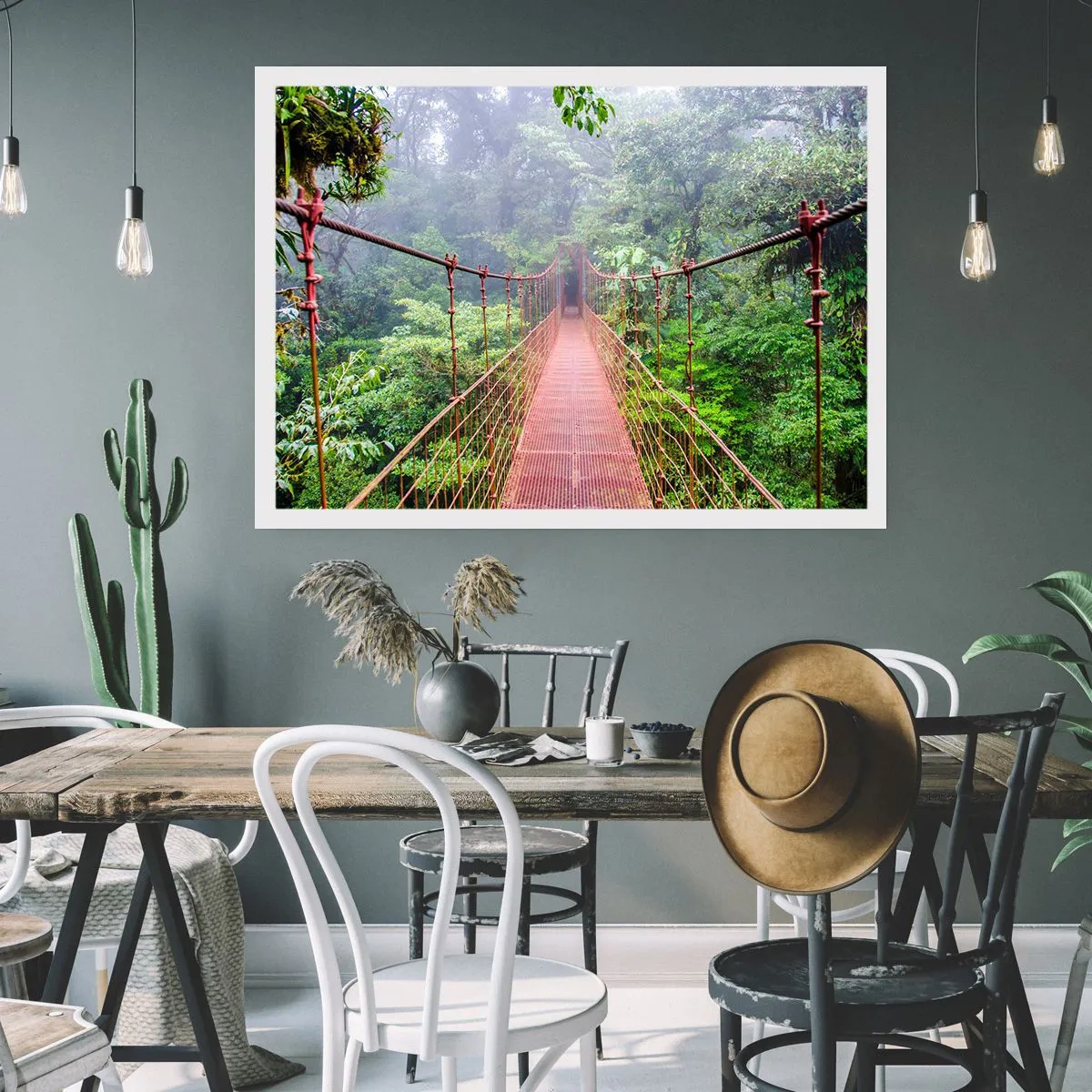Poster - Suspendat deasupra coroanelor arborilor - 91x61 cm