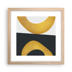 Poster în ramă de stejar deschis - În primul rând: aurul - 30x30 cm
