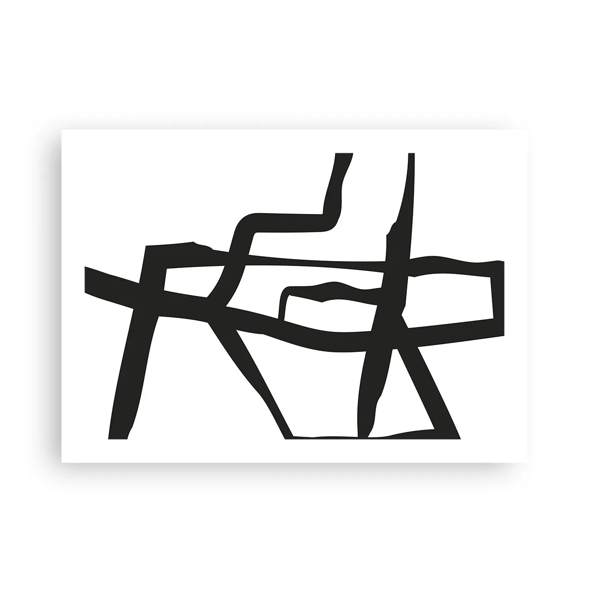 Poster - Construcție în alb și negru - 70x50 cm
