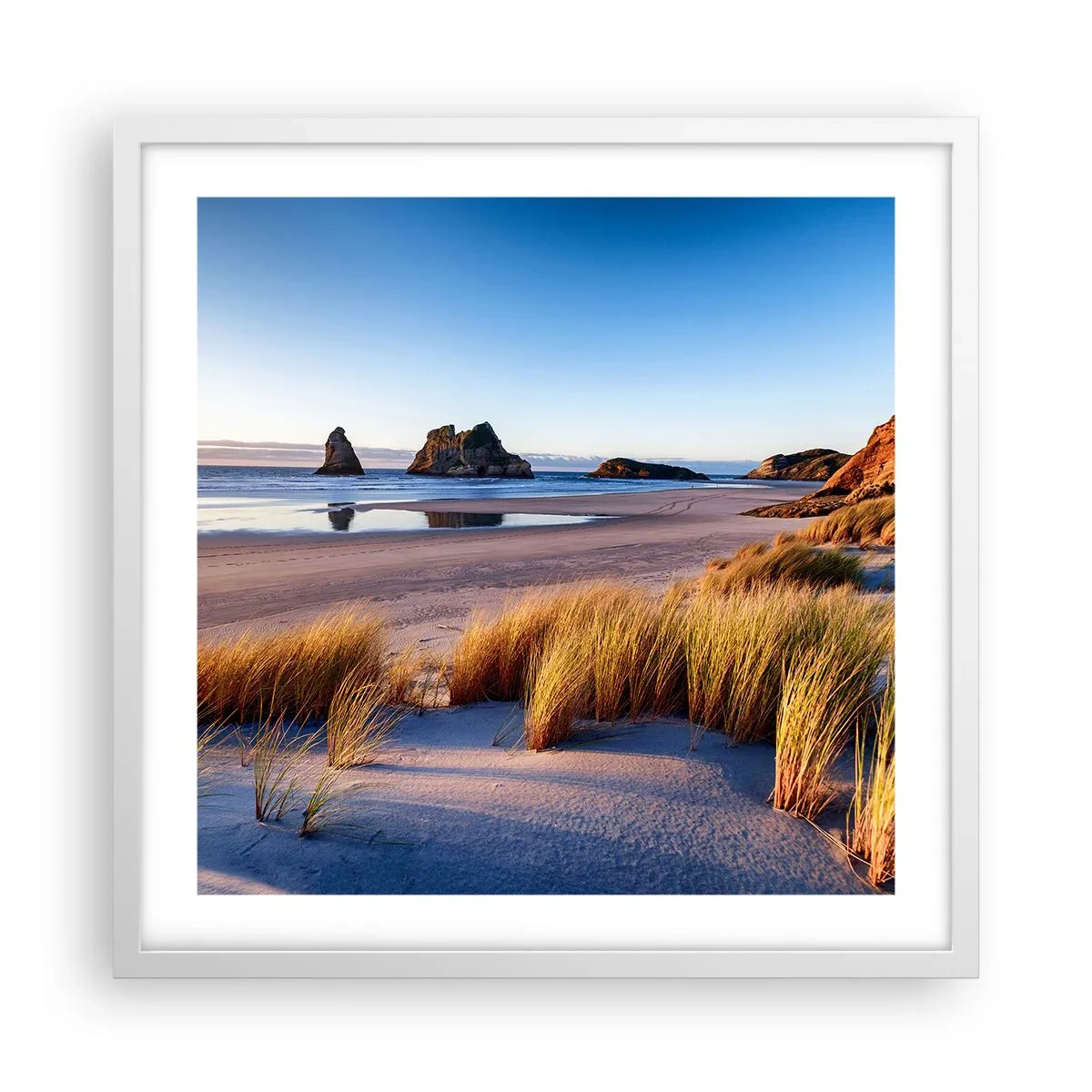 Poster în ramă albă - Pentru cei care caută pacea - 50x50 cm