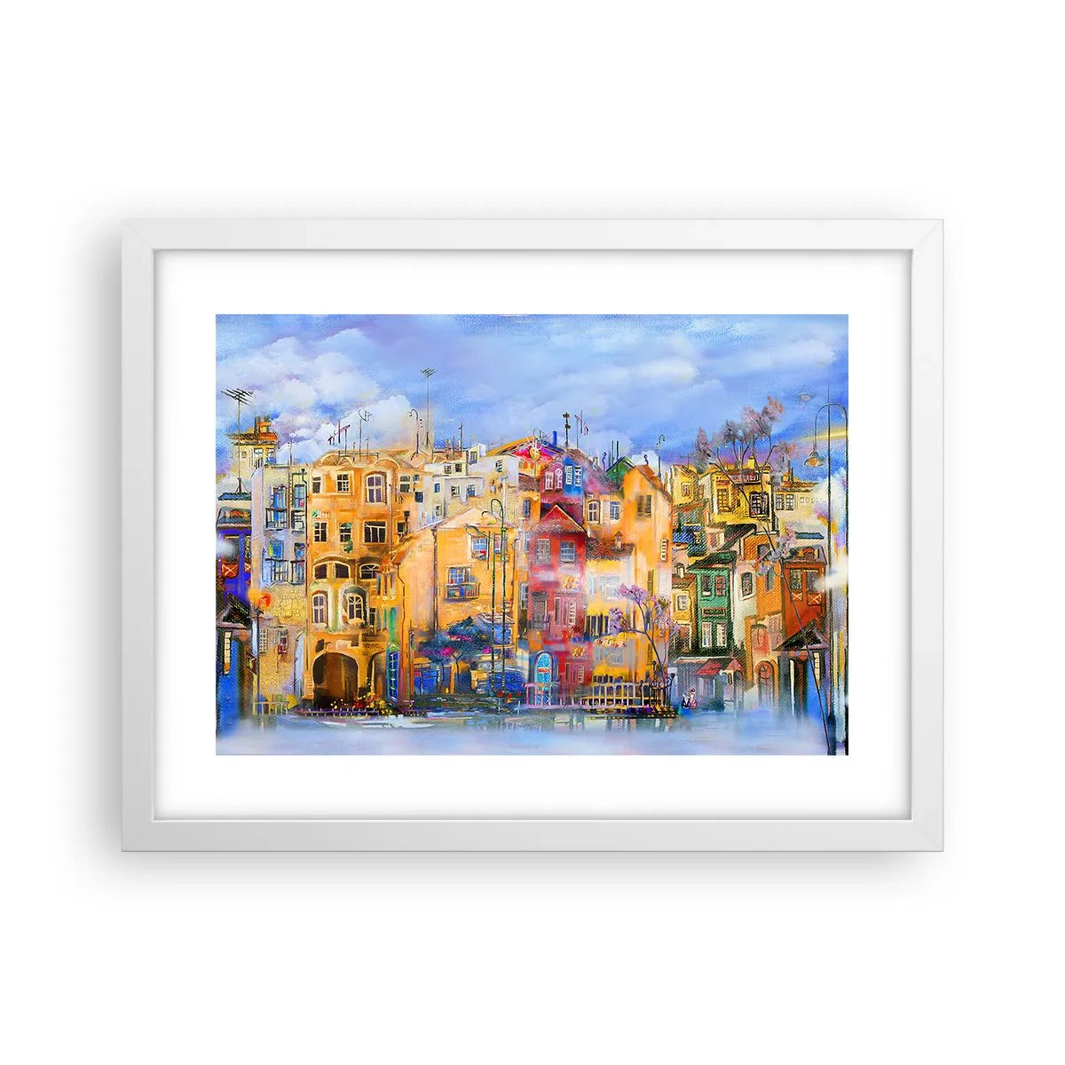 Poster în ramă albă - Suntem împreună - 40x30 cm