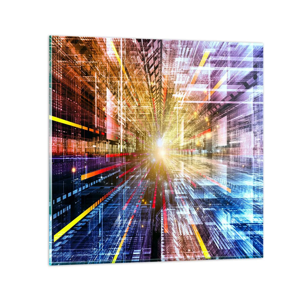 Tablou pe sticlă - Coridor luminos - 40x40 cm