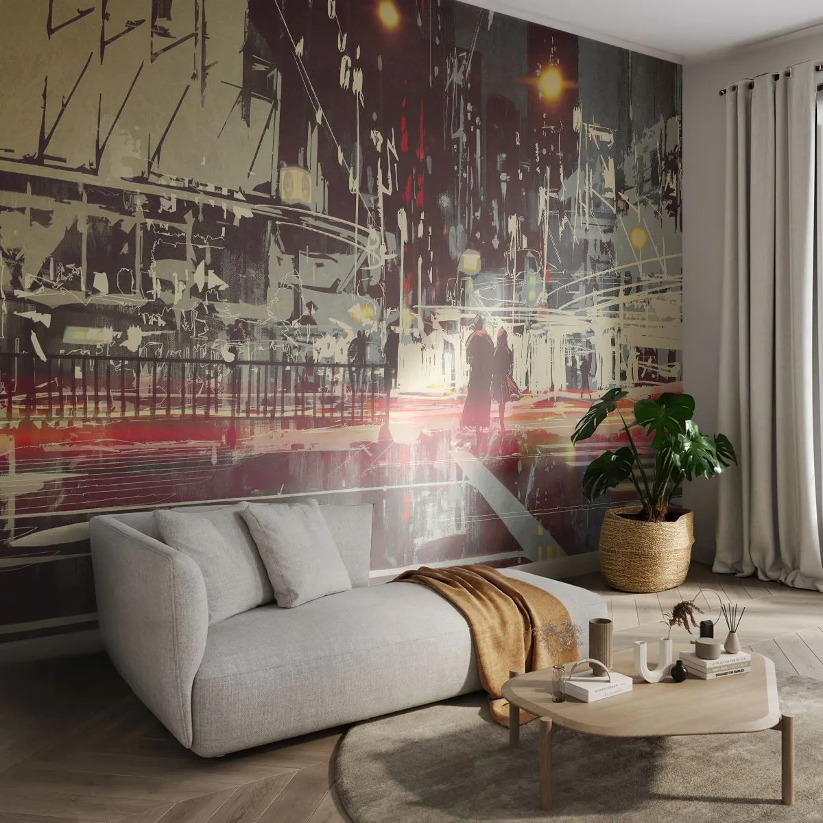 Tapet Standard Eco - O trecere metropolitană - Oraș, Arhitectură, Viața de noapte - 400x280 cm
