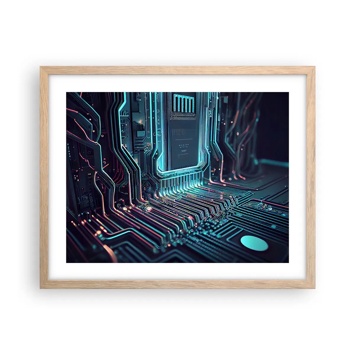 Poster în ramă de stejar deschis - Iată la ce mă gândesc... - 50x40 cm