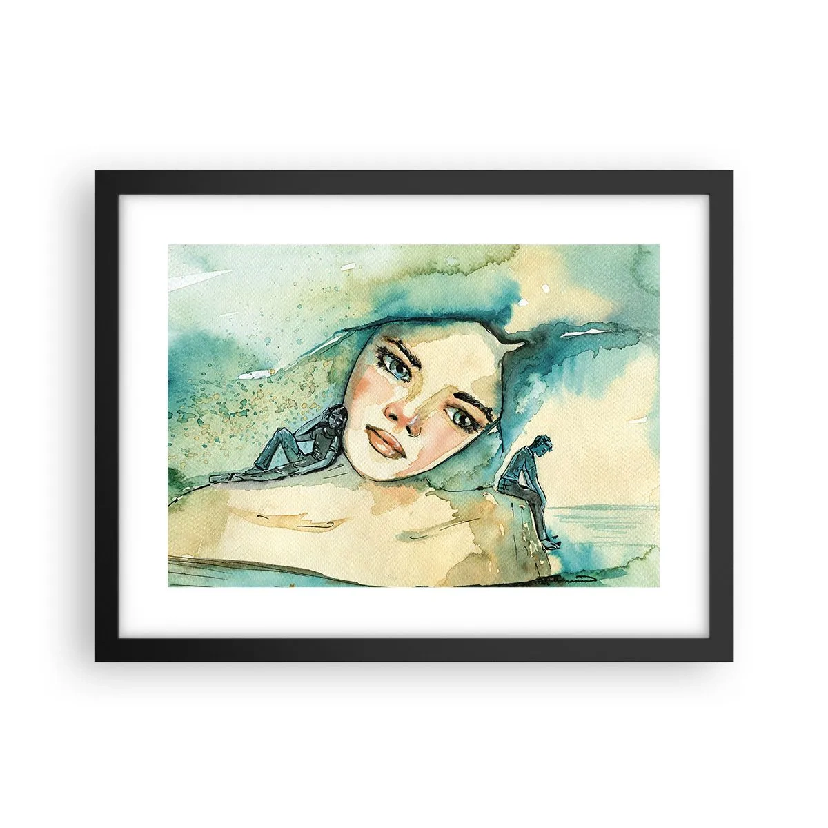 Poster în ramă neagră - Am I blue? - 40x30 cm