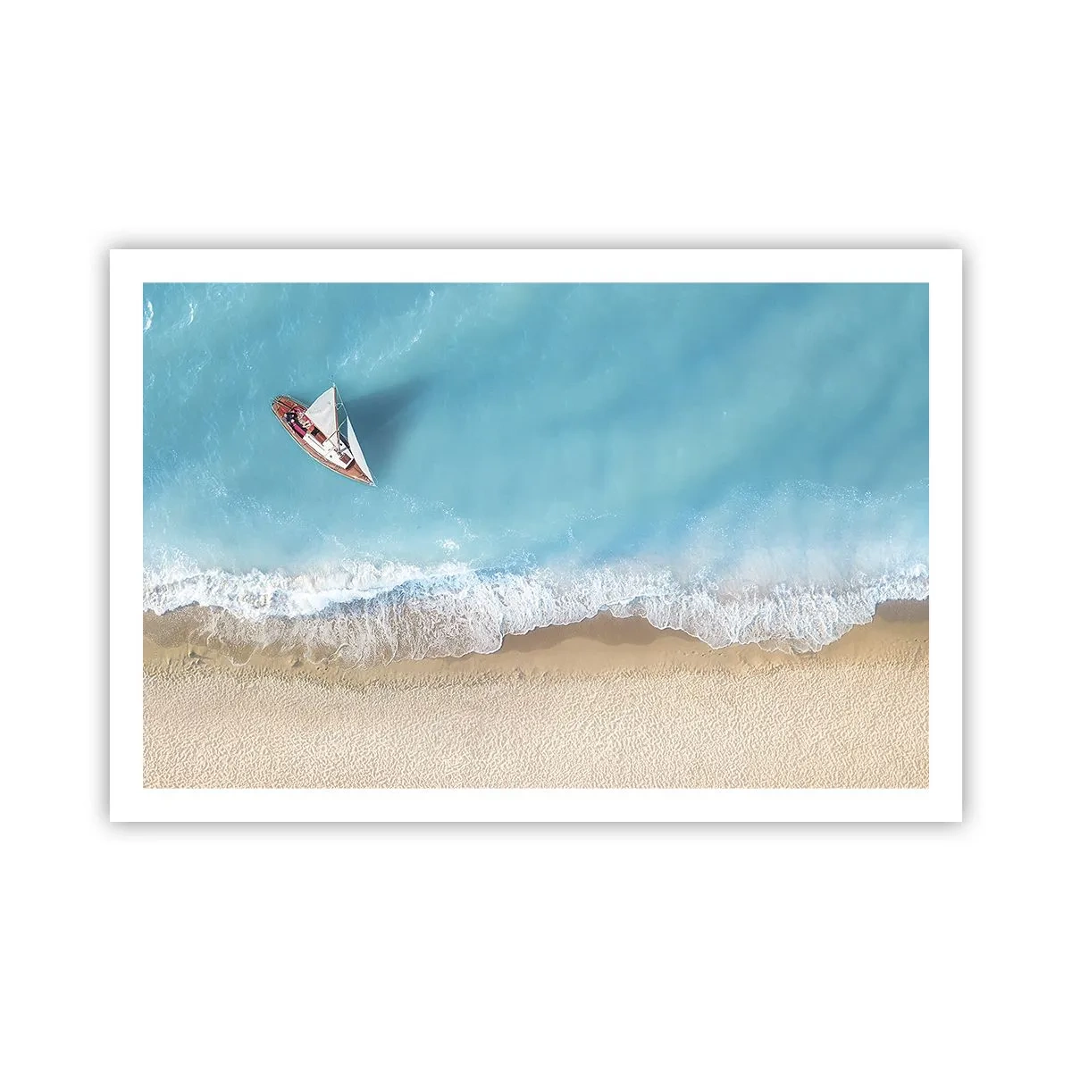 Poster - La frontieră dintre albastru și auriu - 91x61 cm