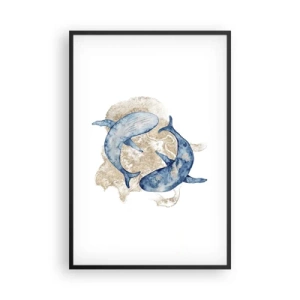 Poster în ramă neagră - Prietenie sau iubire? - 61x91 cm