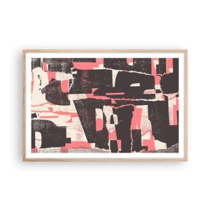 Poster în ramă de stejar deschis - Toată această agitație - 91x61 cm