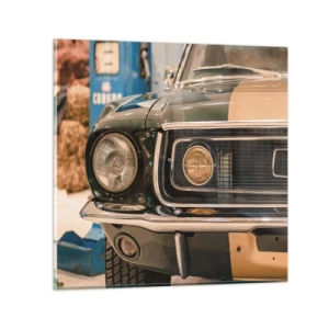 Tablou pe sticlă - Întâlnire cu o legendă - 40x40 cm