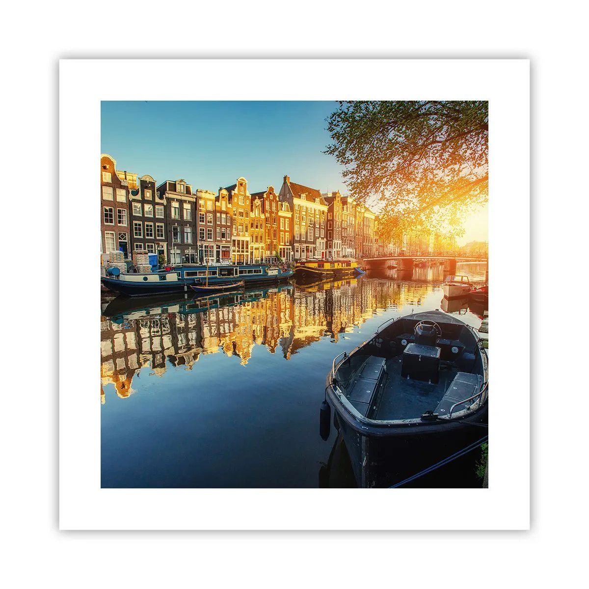 Poster - Dimineața în Amsterdam - 40x40 cm