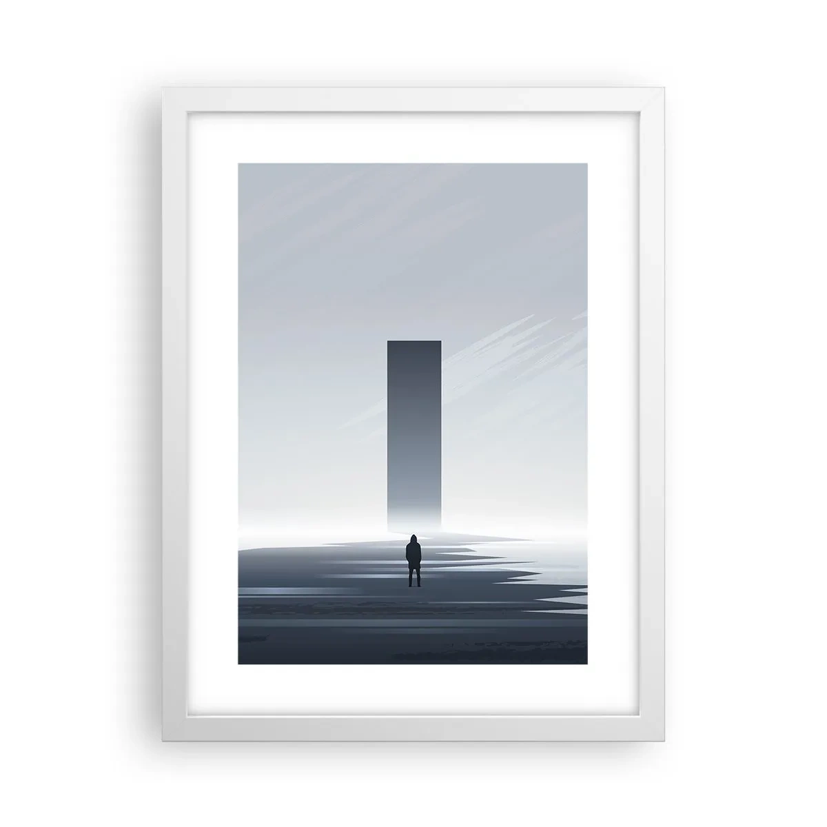 Poster în ramă albă - Oportunitate sau amenințare? - 30x40 cm