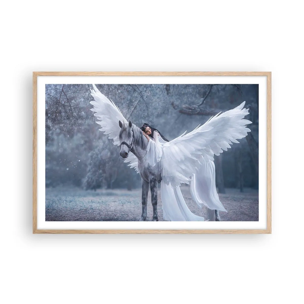 Poster în ramă de stejar deschis - Moment inspirat - 91x61 cm