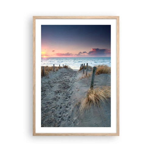 Poster în ramă de stejar deschis - Ai revărsat un curcubeu cu splendoare radiantă... - 50x70 cm