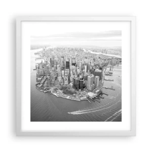 Poster în ramă albă - Cum să nu iubești? - 40x40 cm