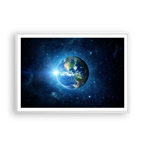 Poster în ramă albă - Suntem în ceruri - 100x70 cm