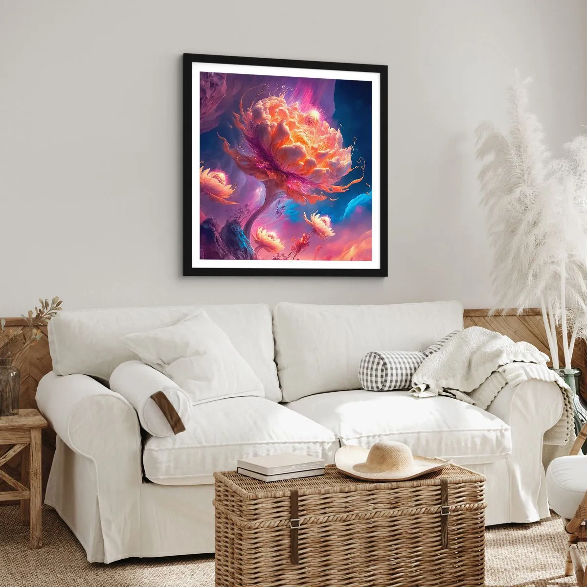 Poster în ramă neagră - O altă lume - 30x30 cm