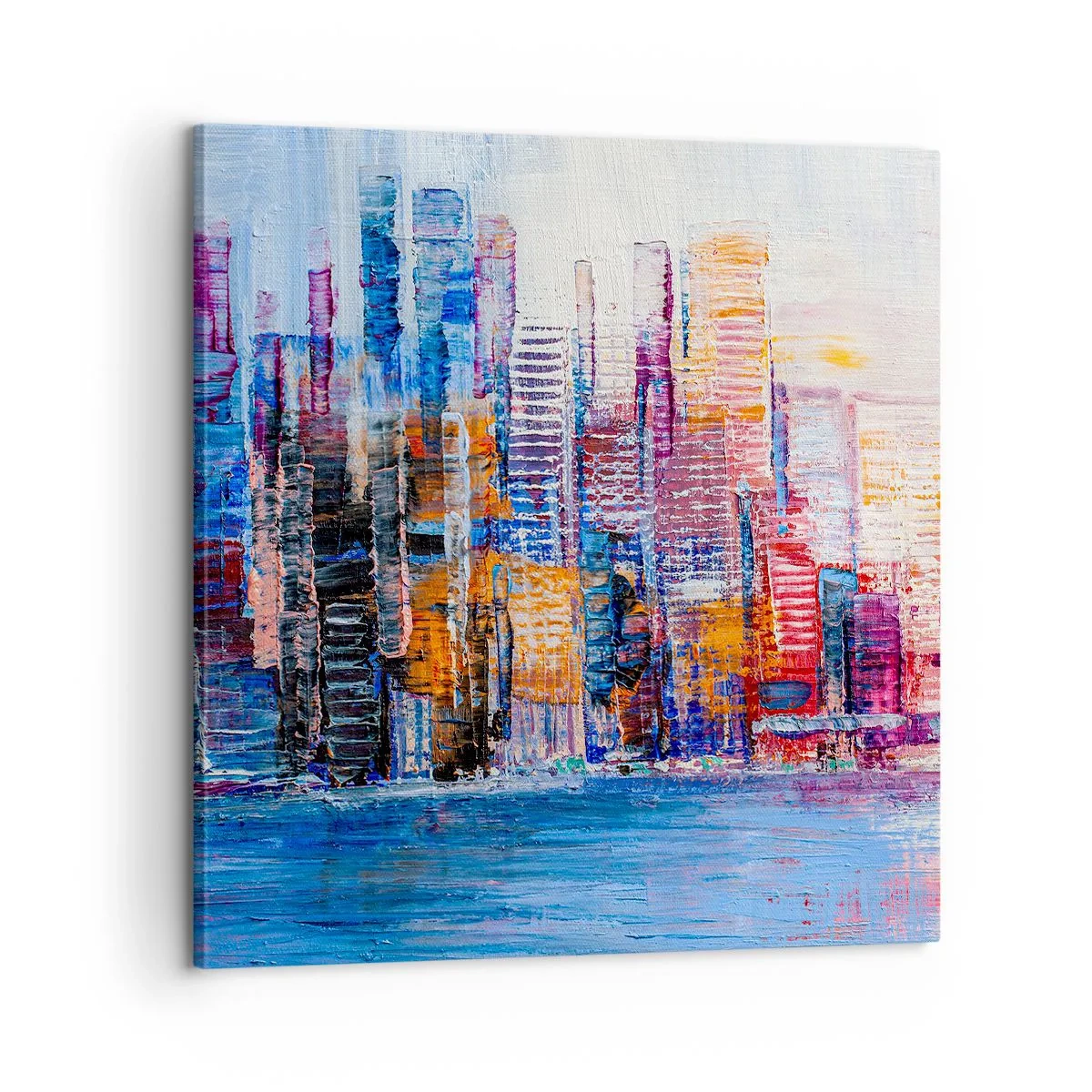 Tablou pe pânză - O metropolă veselă - 60x60 cm
