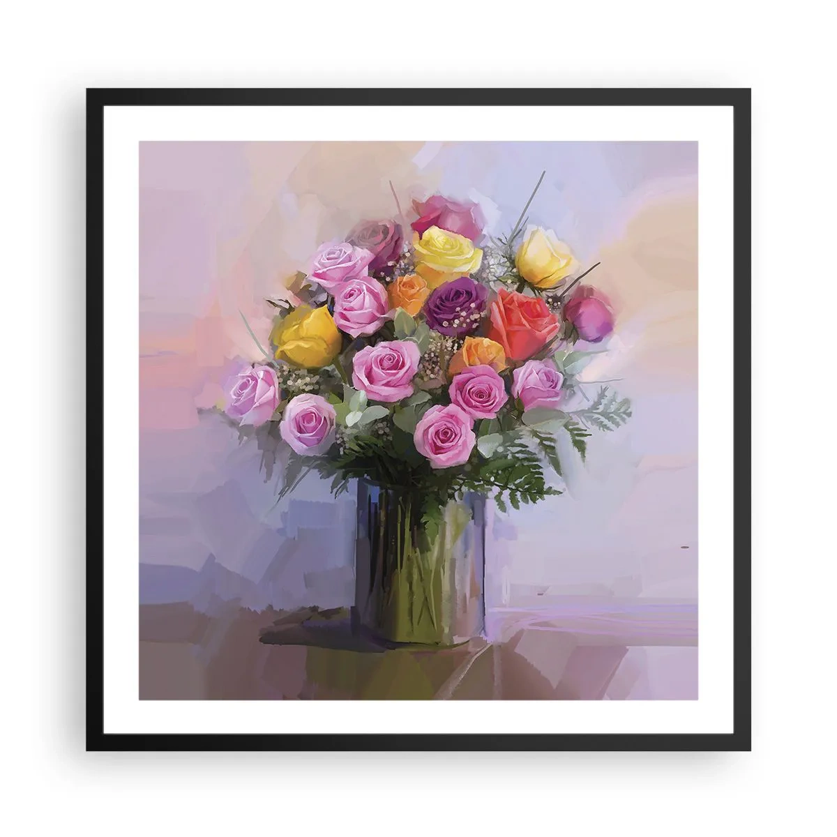 Poster în ramă neagră - Frumusețe reținută - 60x60 cm