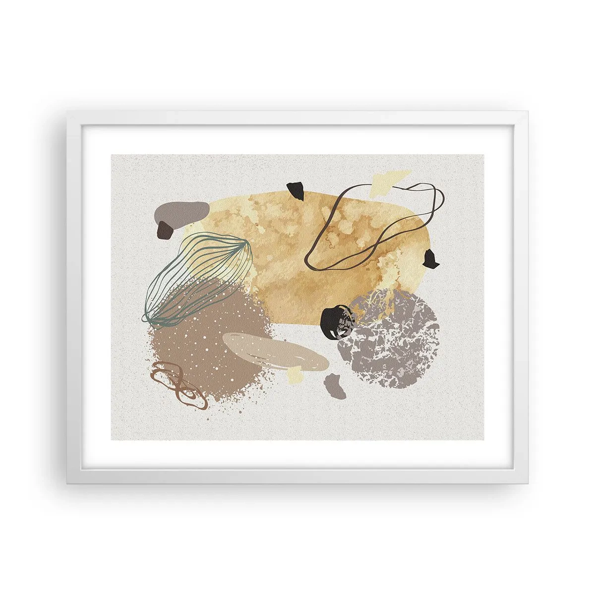 Poster în ramă albă - Fluiditatea aplicată - 50x40 cm
