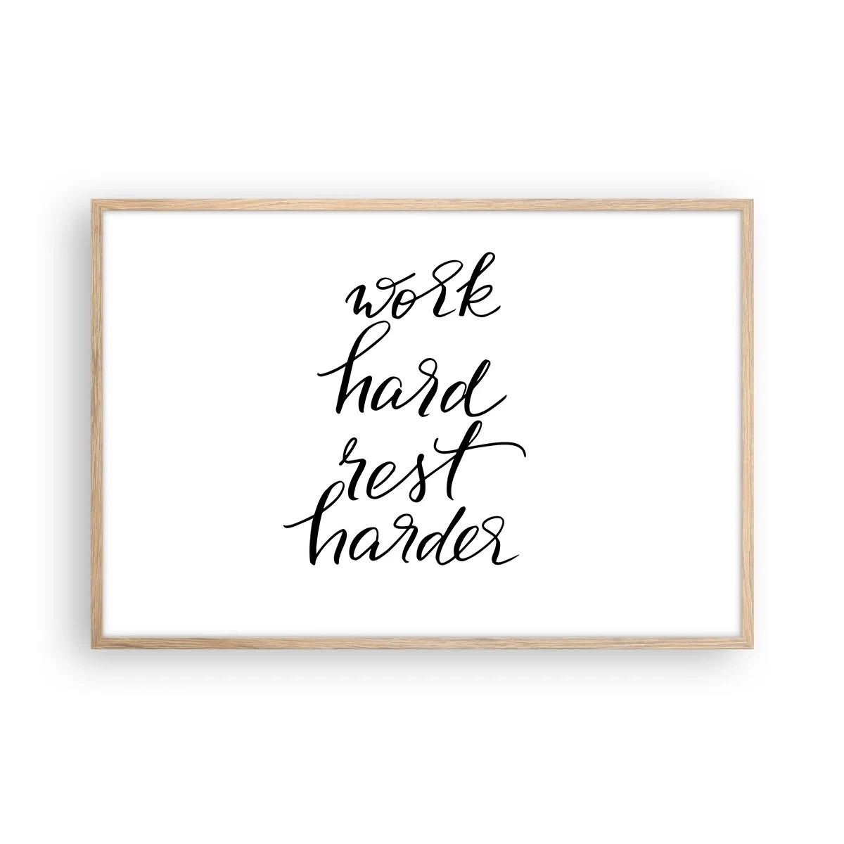 Poster în ramă de stejar deschis - Echilibrul vieții - 91x61 cm