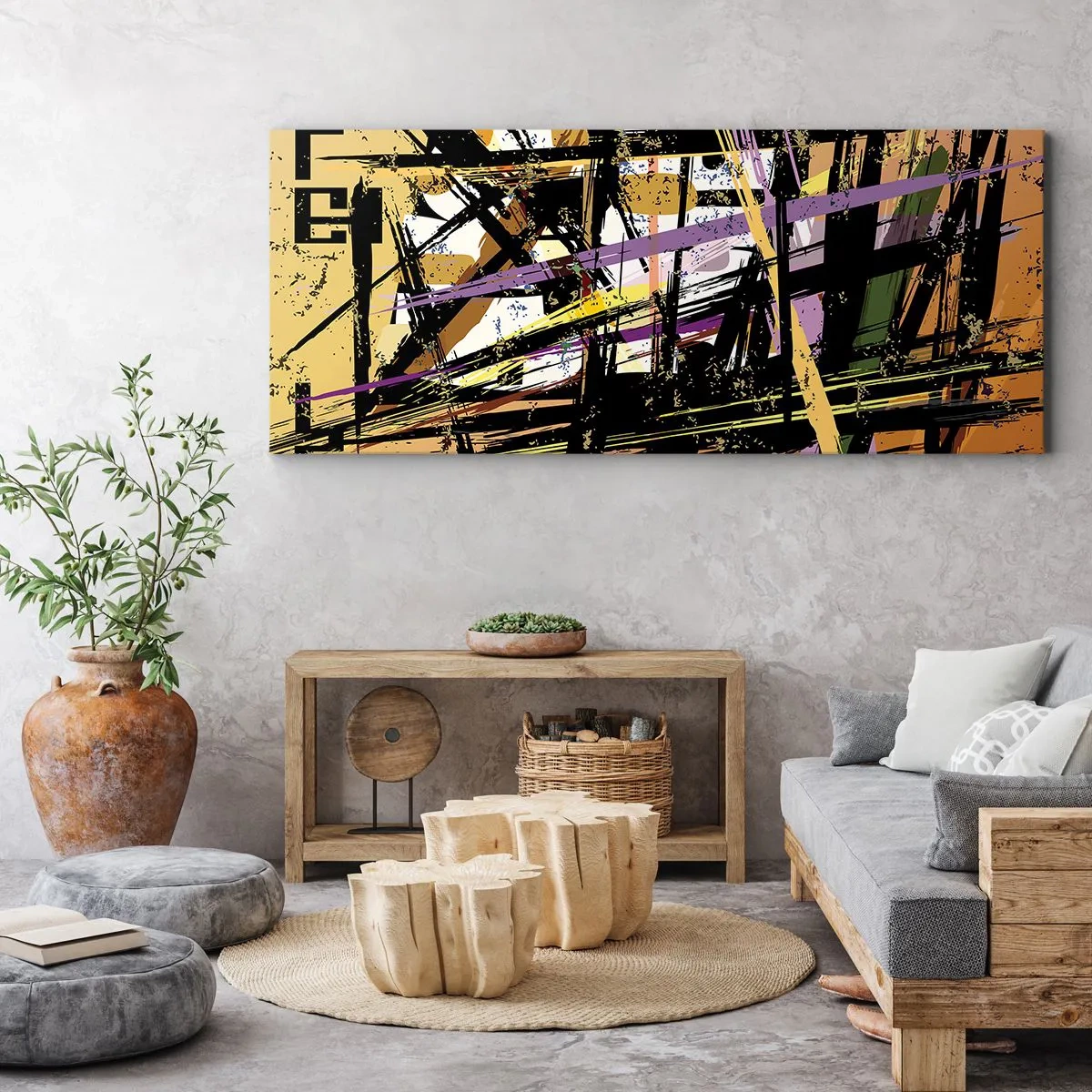 Tablou pe pânză - Tăietură ascuțită - 90x30 cm