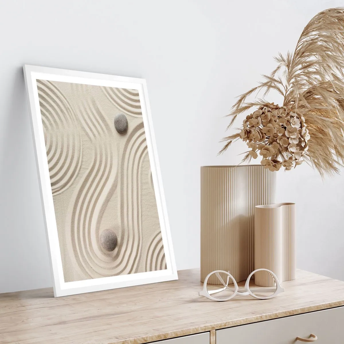 Poster în ramă albă - Atingere de căldură - 50x70 cm